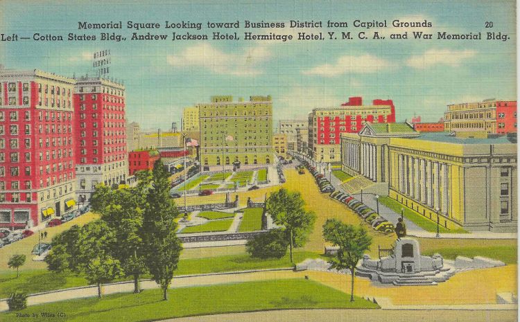 A 1930s view from the State Capitol.  SBCS Walking Tour will cover this area.