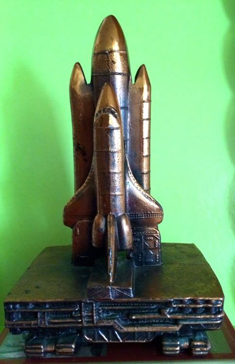 Space Shuttle on crawler transporter. Kennedy Space Center, FL. 